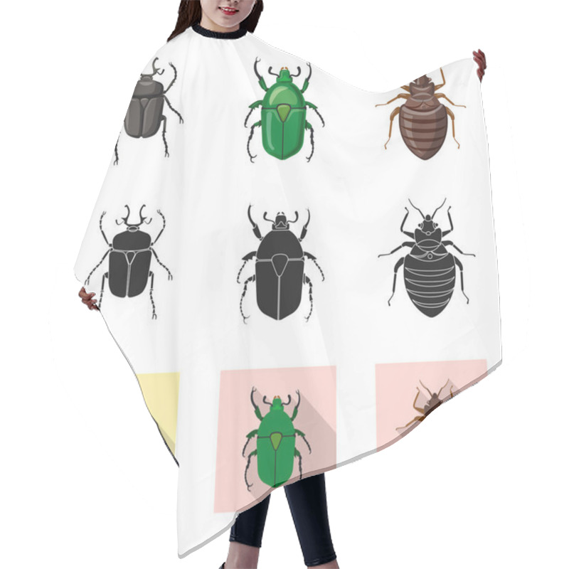 Personality  Vector Illustration Of Insect And Fly Icon. Collection Of Insect And Element Vector Icon For Stock. Hair Cutting Cape