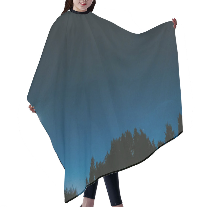 Personality  Night Sky With New Moon And Dark Trees  Hair Cutting Cape