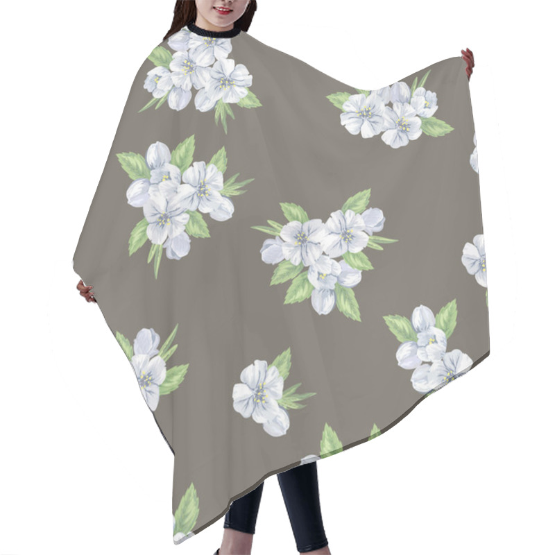 Personality  Floral Pattern With  Flowers Hair Cutting Cape