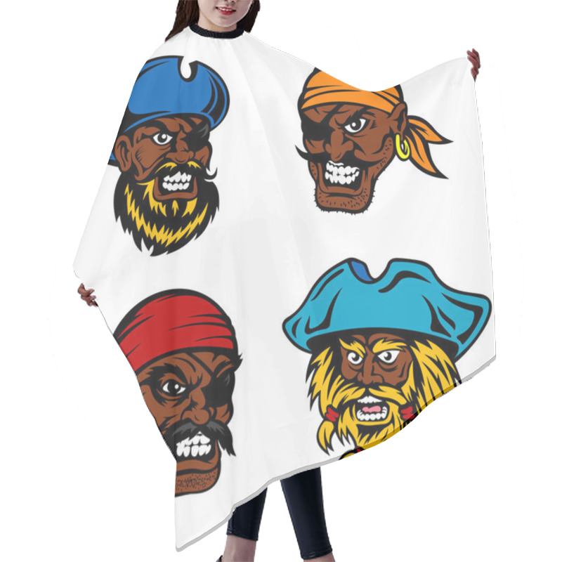 Personality  Danger Cartoon Pirates, Captains And Sailors Hair Cutting Cape