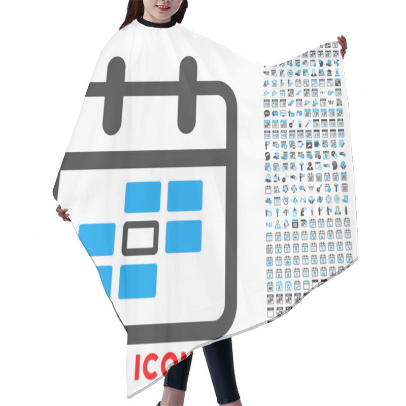 Personality  Calendar Date Icon Hair Cutting Cape