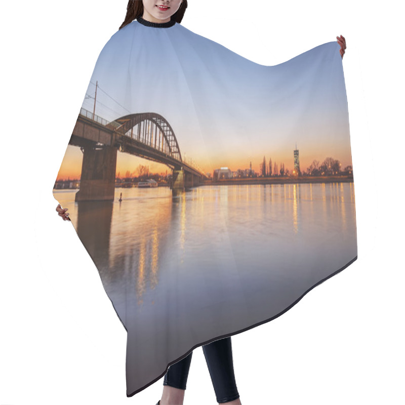 Personality  Panorama View On Bridge Over The River Hair Cutting Cape