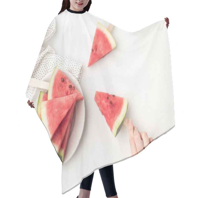 Personality  Watermelon Slices On Sticks Hair Cutting Cape