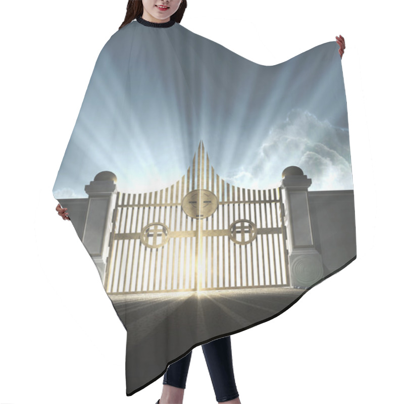 Personality  Heavens Pearly Gates Hair Cutting Cape