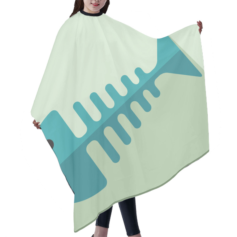 Personality  Flat Fishbone Icon Hair Cutting Cape