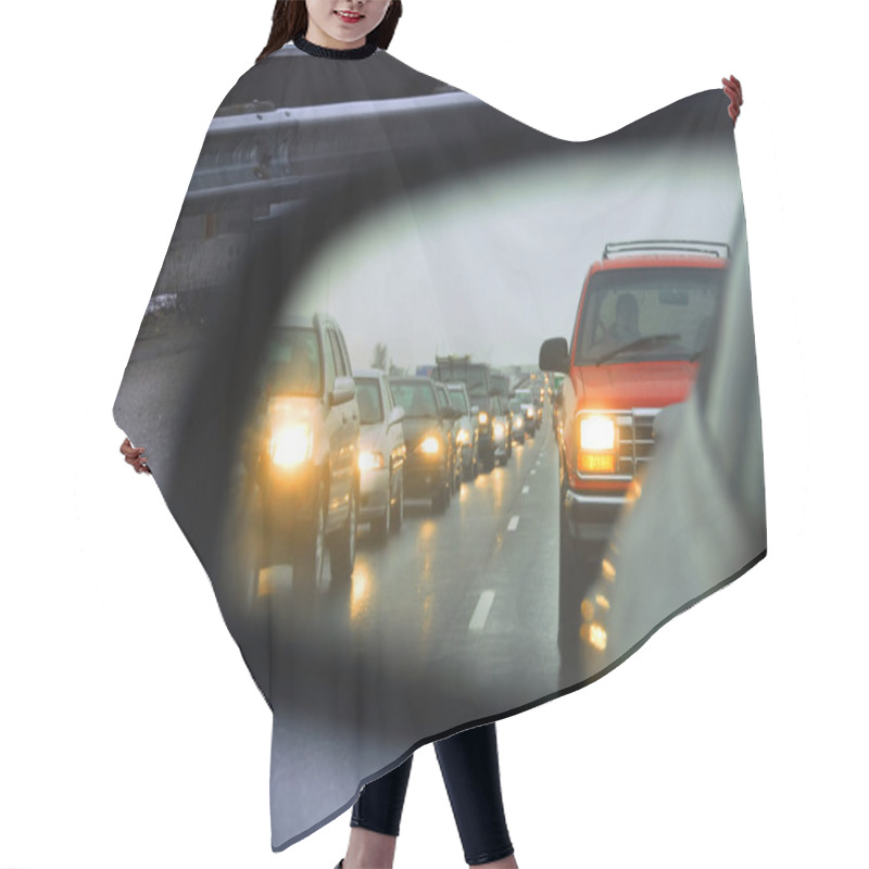 Personality  Traffic Jam Mirror Hair Cutting Cape