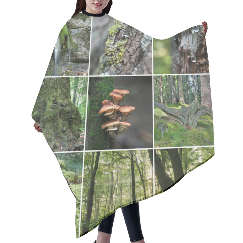 Personality  Forest Collage Hair Cutting Cape