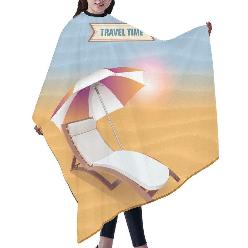 Personality  Lounger On The Beach Hair Cutting Cape