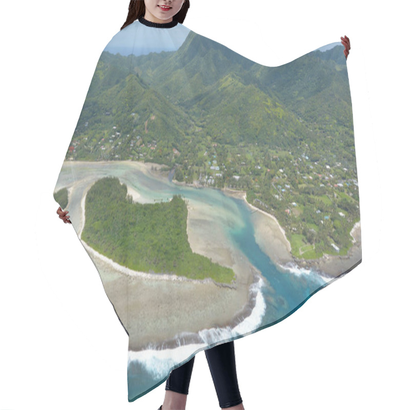 Personality  Aerial Landscape View Of Muri Lagoon In Rarotonga Cook Islands Hair Cutting Cape