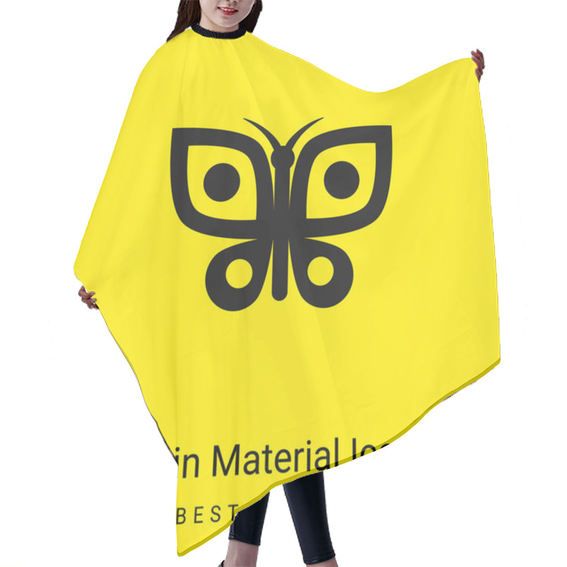 Personality  Big Butterfly Minimal Bright Yellow Material Icon Hair Cutting Cape