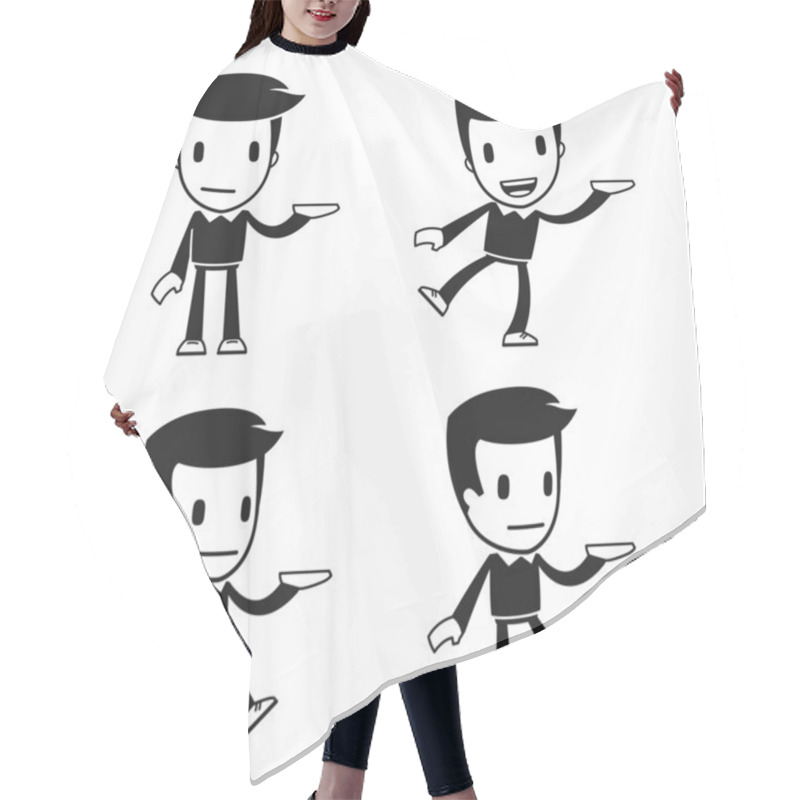 Personality  Funny Cartoon Helper Man Hair Cutting Cape