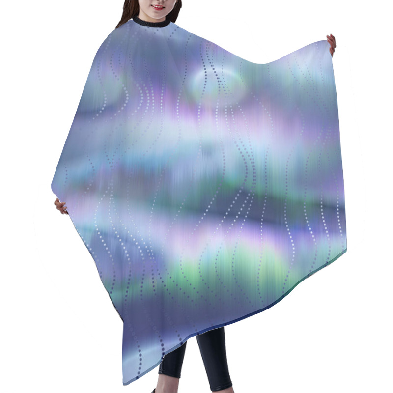 Personality  Surreal Ombre Blend Digital Pattern Overlay Swatch Hair Cutting Cape