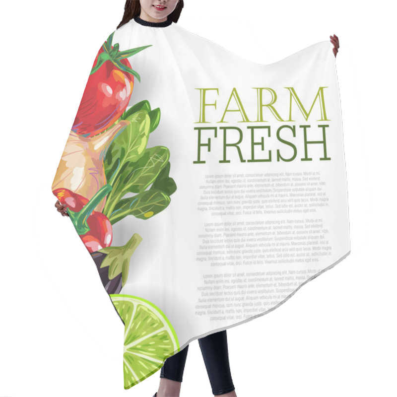 Personality  Fresh Vegetables Background Hair Cutting Cape