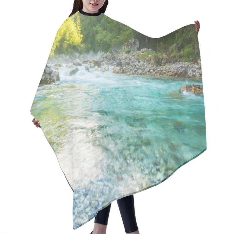 Personality  Turquoise River In The Triglav National Park  Hair Cutting Cape