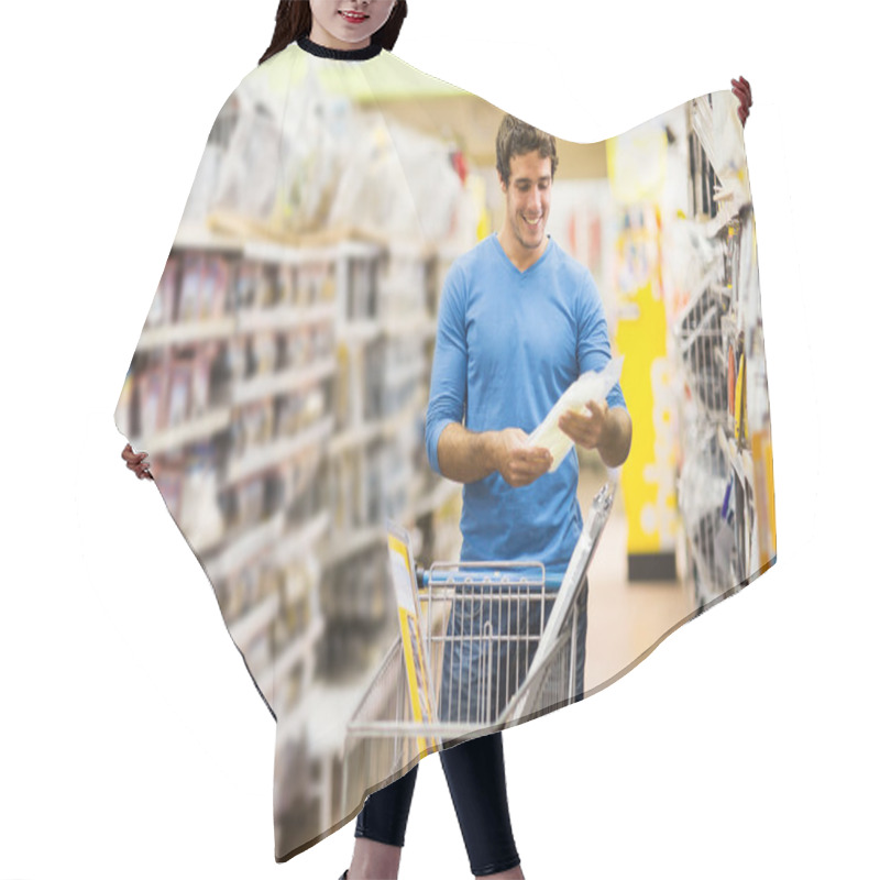 Personality  Shopping At Hardware Store Hair Cutting Cape