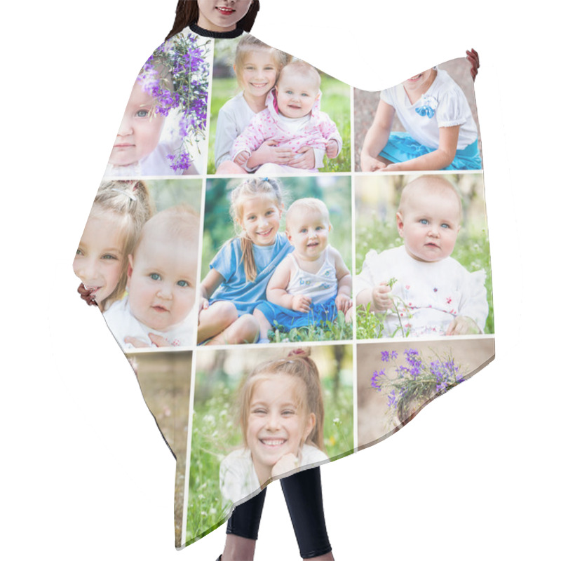 Personality  Two Lovely Sisters In A Meadow Hair Cutting Cape