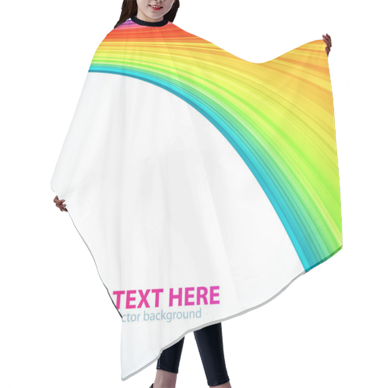 Personality  Rainbow Lines Background Hair Cutting Cape