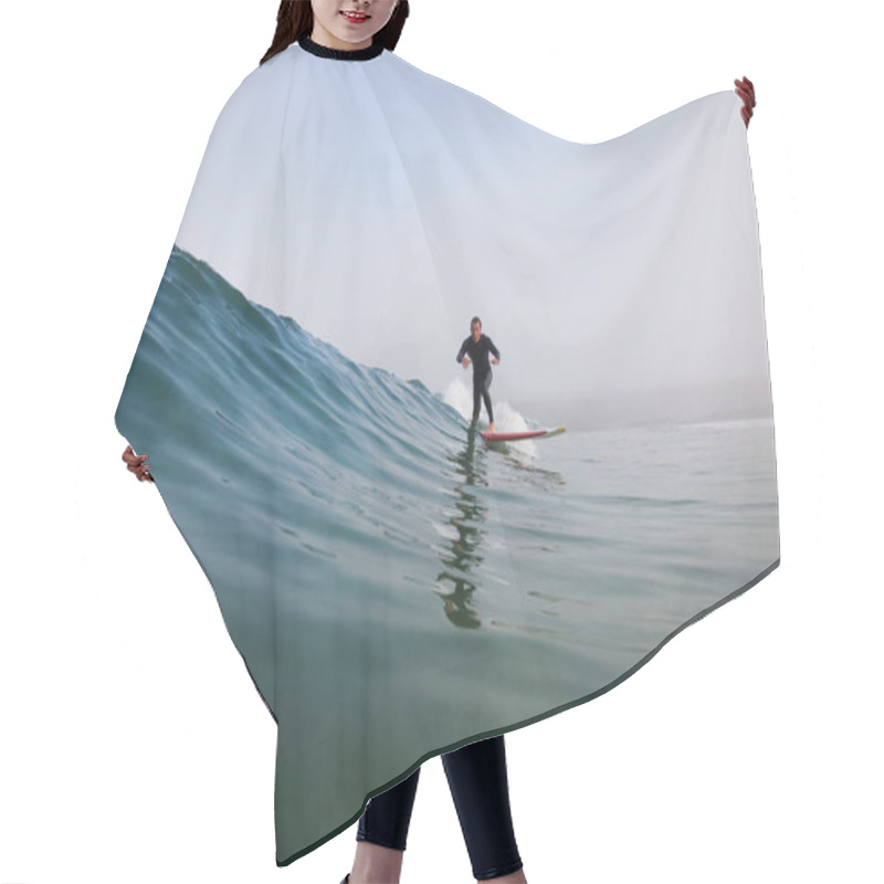 Personality  Man Surfing Ocean Wave Hair Cutting Cape