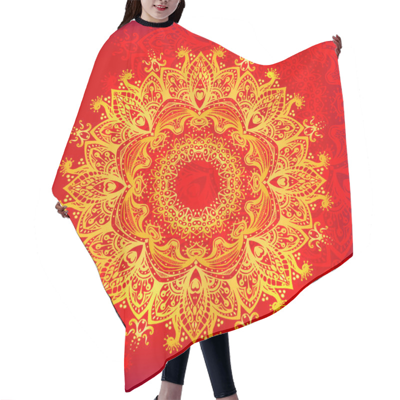 Personality  Round Ornament Pattern Hair Cutting Cape