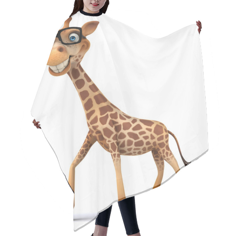 Personality  Fun Giraffe With Glasses Hair Cutting Cape