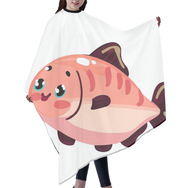 Personality  Fish, Adorable Fish Illustration For Aquarium And Water Themes Hair Cutting Cape