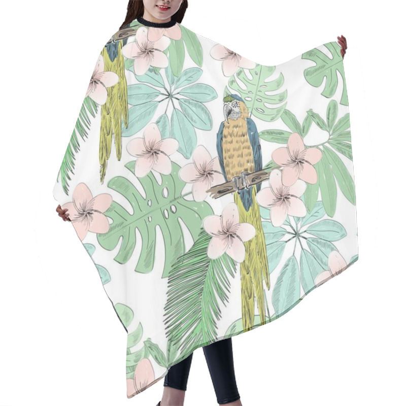 Personality  Tropical Seamless Pattern Hair Cutting Cape