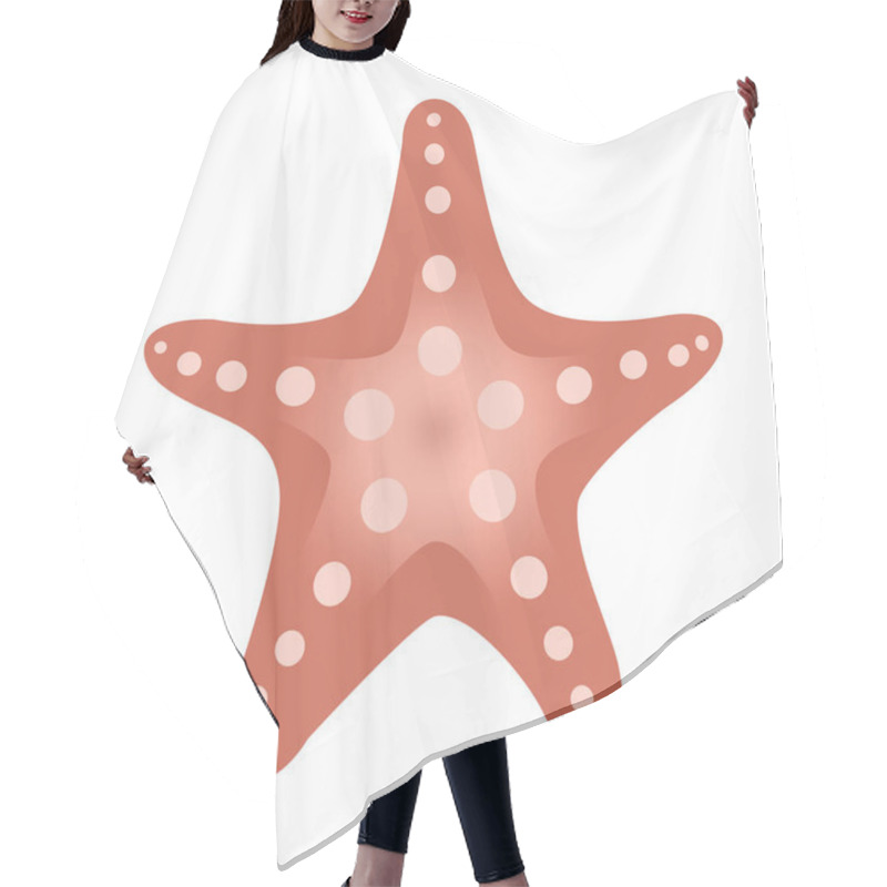 Personality  Starfish Illustration With Geometric Patterns And Decorative Design Isolated On A White Background Hair Cutting Cape