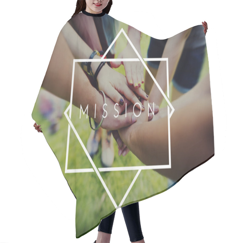 Personality  Unity, Togetherness Concept Hair Cutting Cape