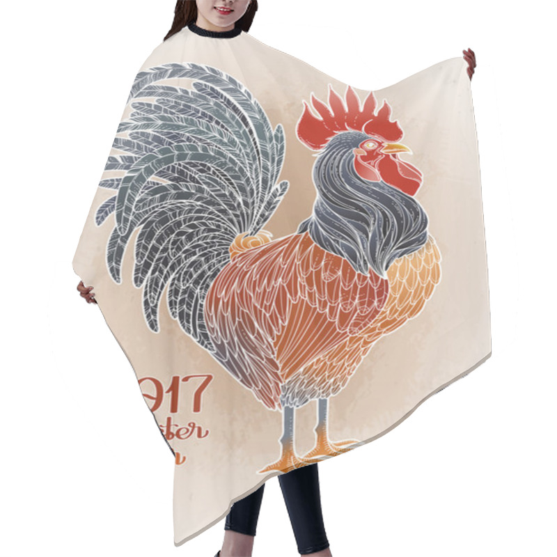 Personality  Graphic Decorative Rooster Hair Cutting Cape