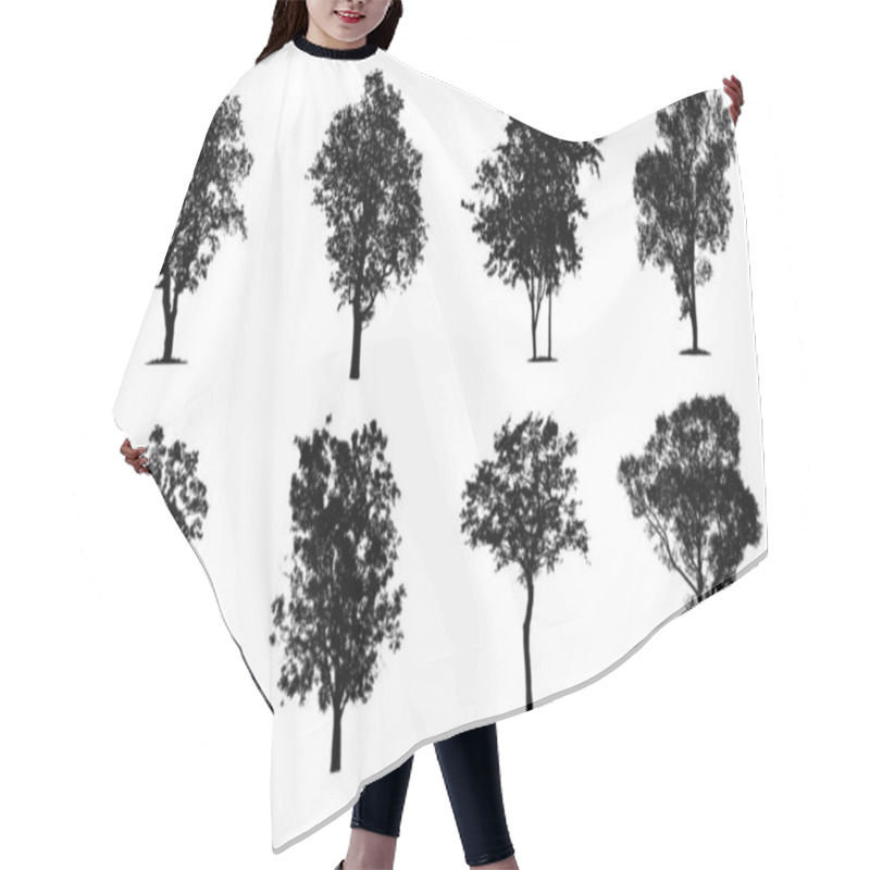 Personality   Trees In Silhouettes. Create Many More Trees With Leaves.  Hair Cutting Cape