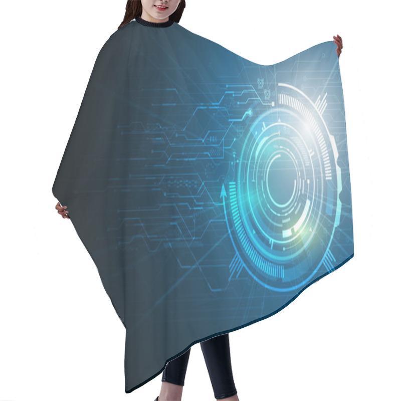 Personality  Abstract Futuristic Background Hair Cutting Cape