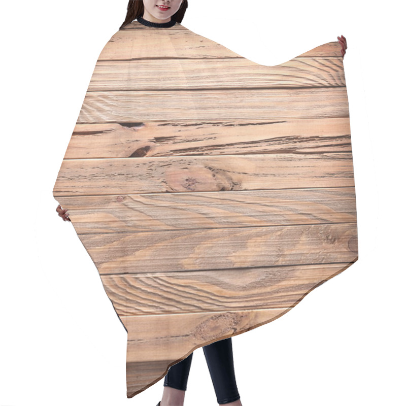 Personality  Image Texture Of Old Wooden Planks. Hair Cutting Cape