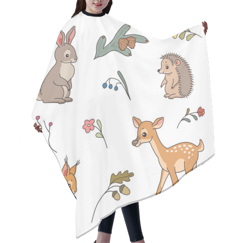 Personality  Cute Forest Animals Hair Cutting Cape