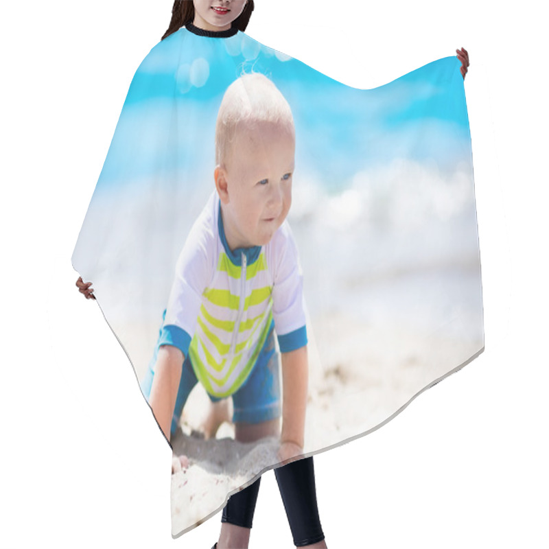 Personality  Baby Boy On Tropical Beach Hair Cutting Cape