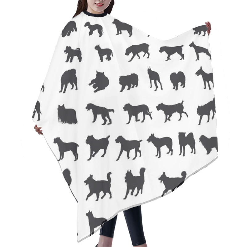 Personality  Dogs Silhouettes Hair Cutting Cape