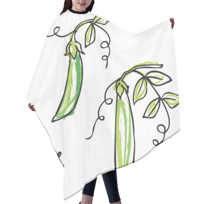 Personality  Fresh Peas Growing Hair Cutting Cape