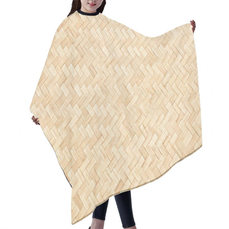 Personality  Close Up Traditional Handcraft Woven Bamboo Pattern For Background. Hair Cutting Cape