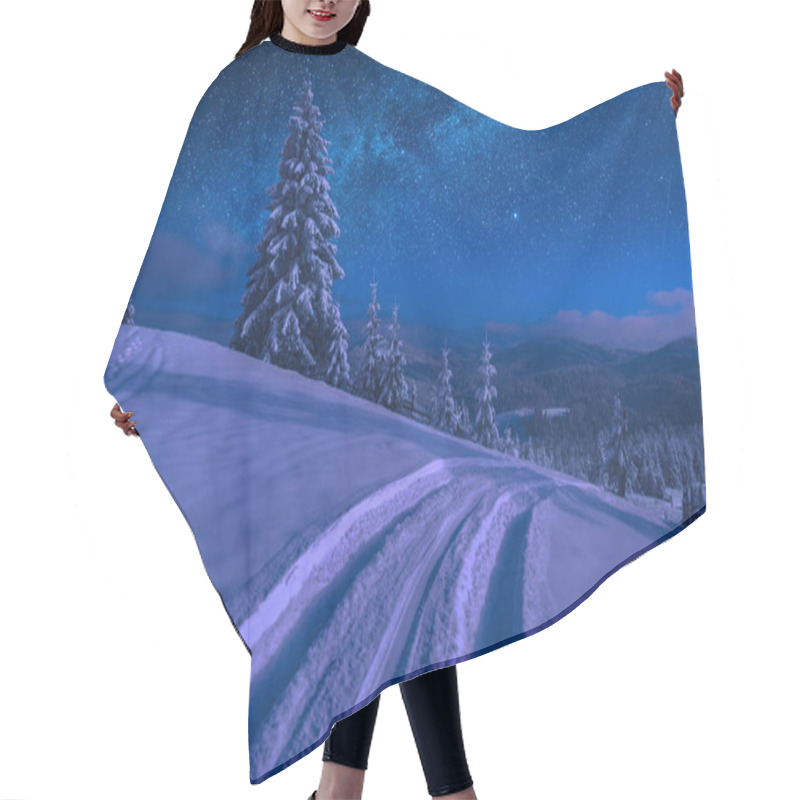 Personality  The Carpathian Highlands At Night Hair Cutting Cape