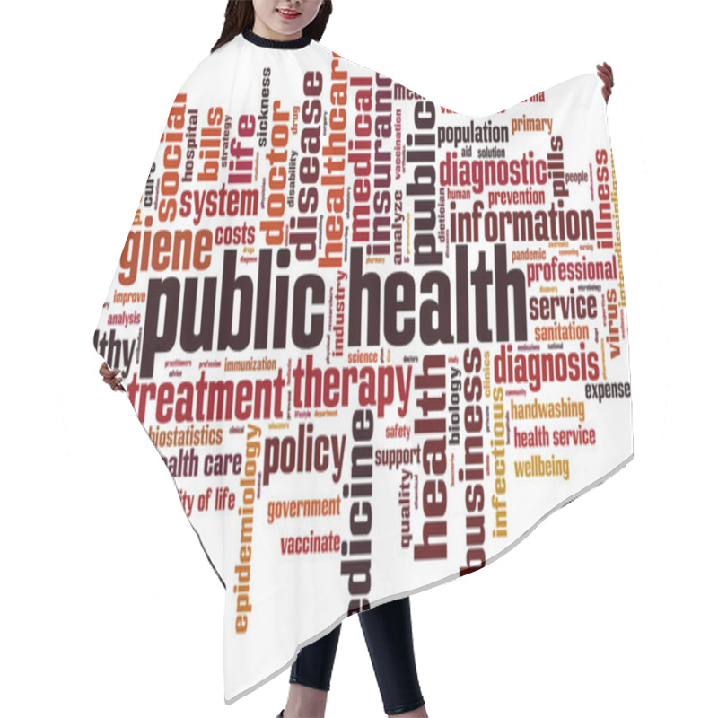 Personality  Public Health Word Cloud Concept. Vector Illustration Hair Cutting Cape