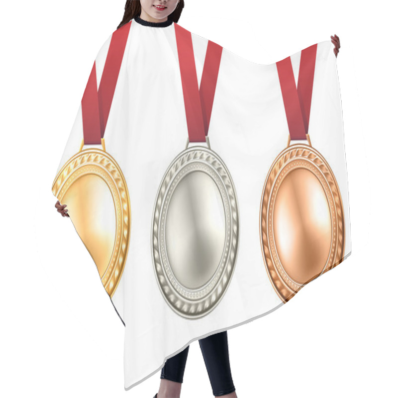 Personality  Medals Set Illustration Hair Cutting Cape