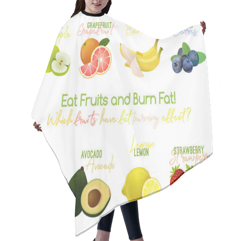 Personality  Fat Burning Fruits Hair Cutting Cape