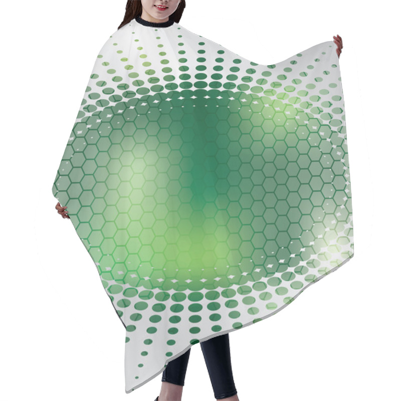 Personality  Abstract Halftone And Hexagon Design Hair Cutting Cape