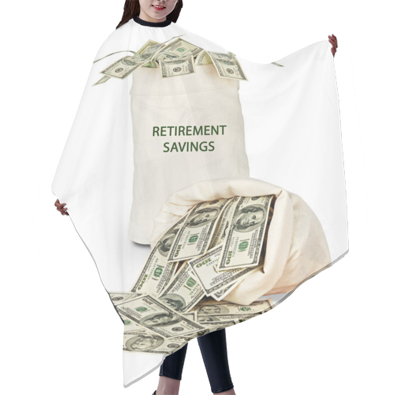 Personality  Bag With Retirement Savings Hair Cutting Cape