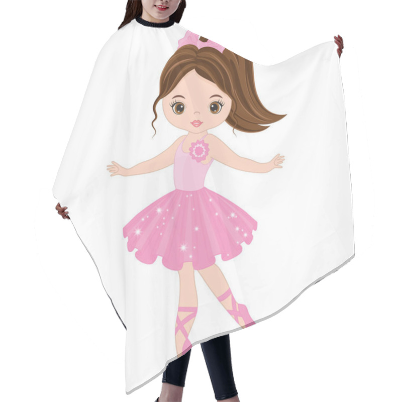 Personality  Vector Cute Little Ballerina Dancing Hair Cutting Cape