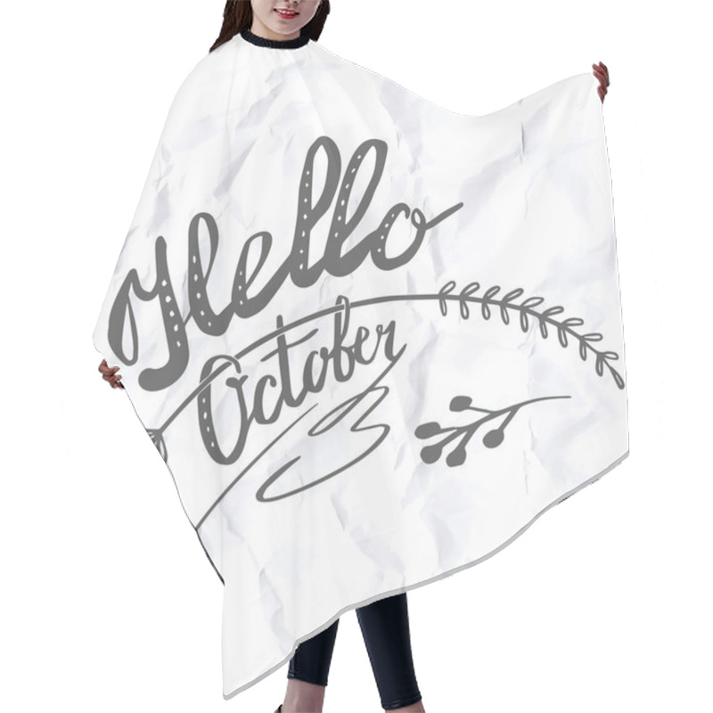 Personality  Autumn Hand Lettering And Calligraphy Design Hair Cutting Cape