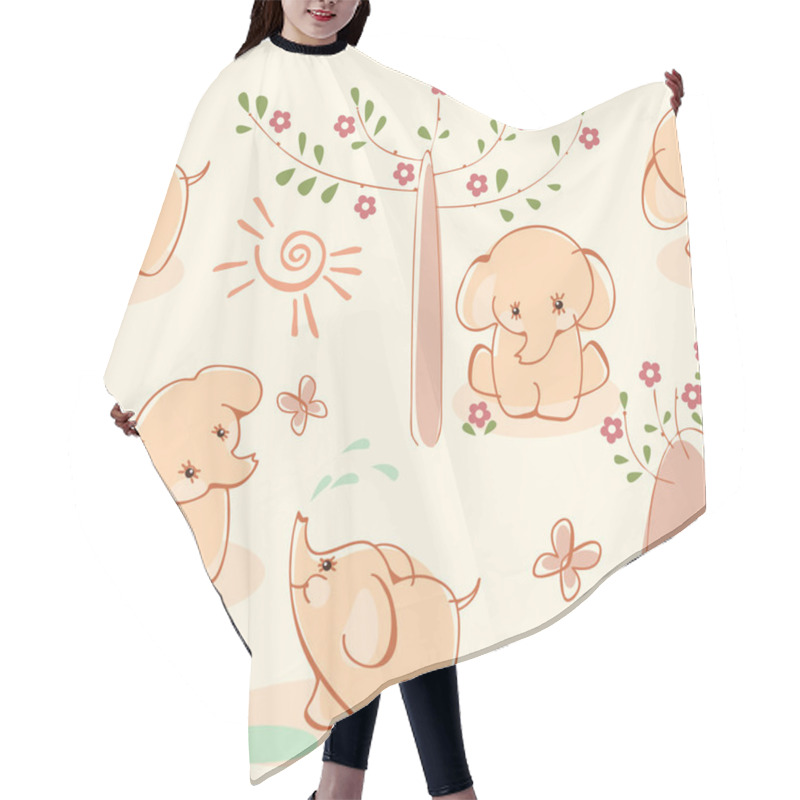 Personality  Elephant Calves Hair Cutting Cape