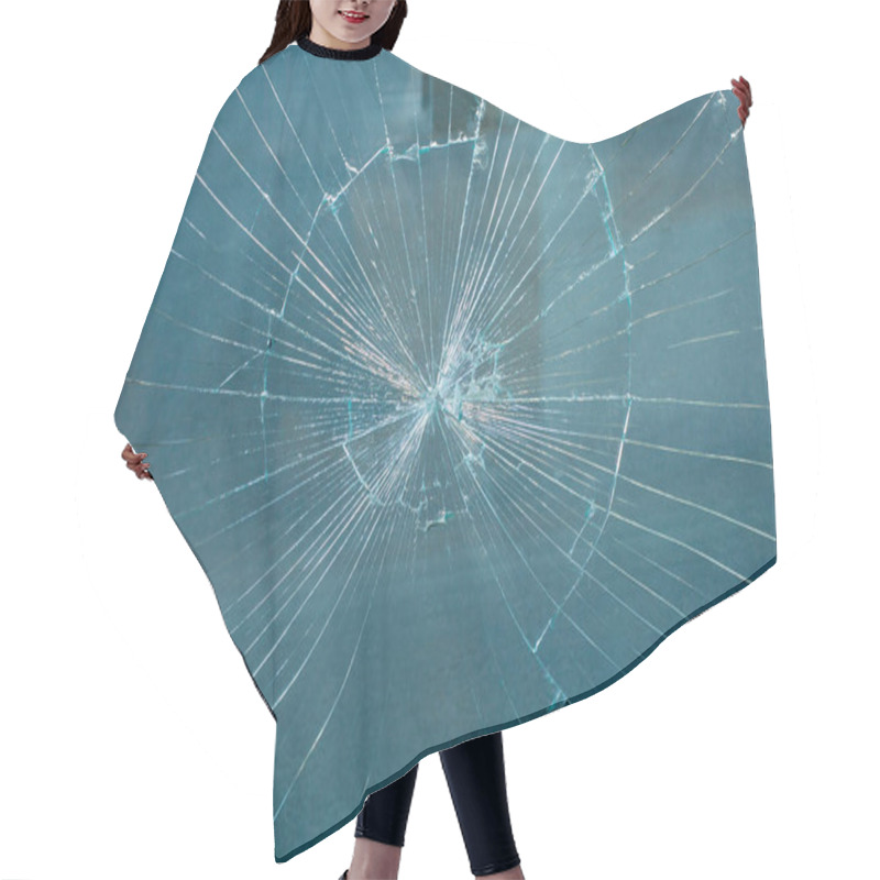 Personality  Broken Glass Pane. Smashed Glass Hair Cutting Cape