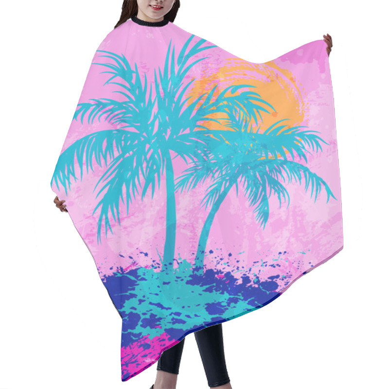 Personality  Palm Trees Hair Cutting Cape