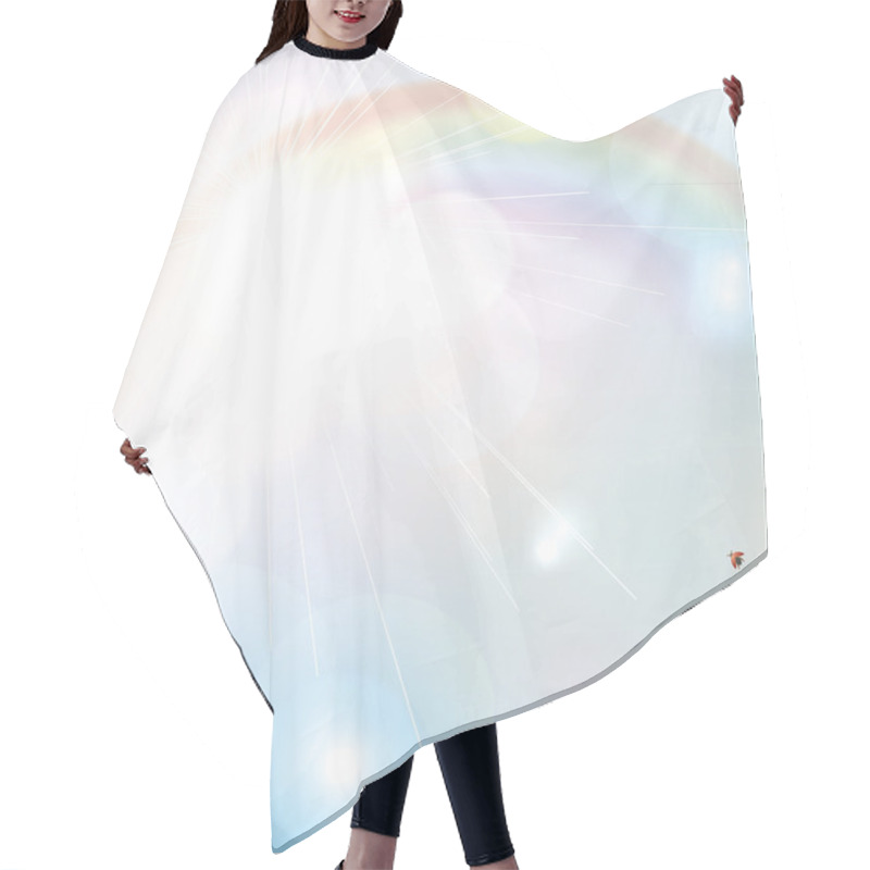 Personality  Summer Sky Background Hair Cutting Cape