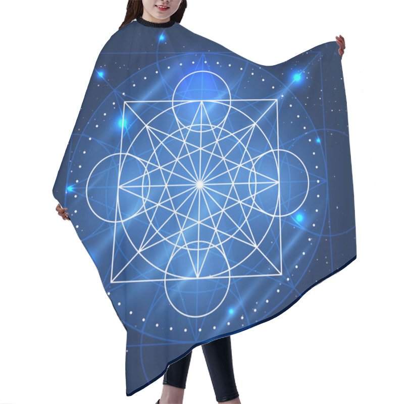 Personality  Vector Magic Geometry Sign Hair Cutting Cape